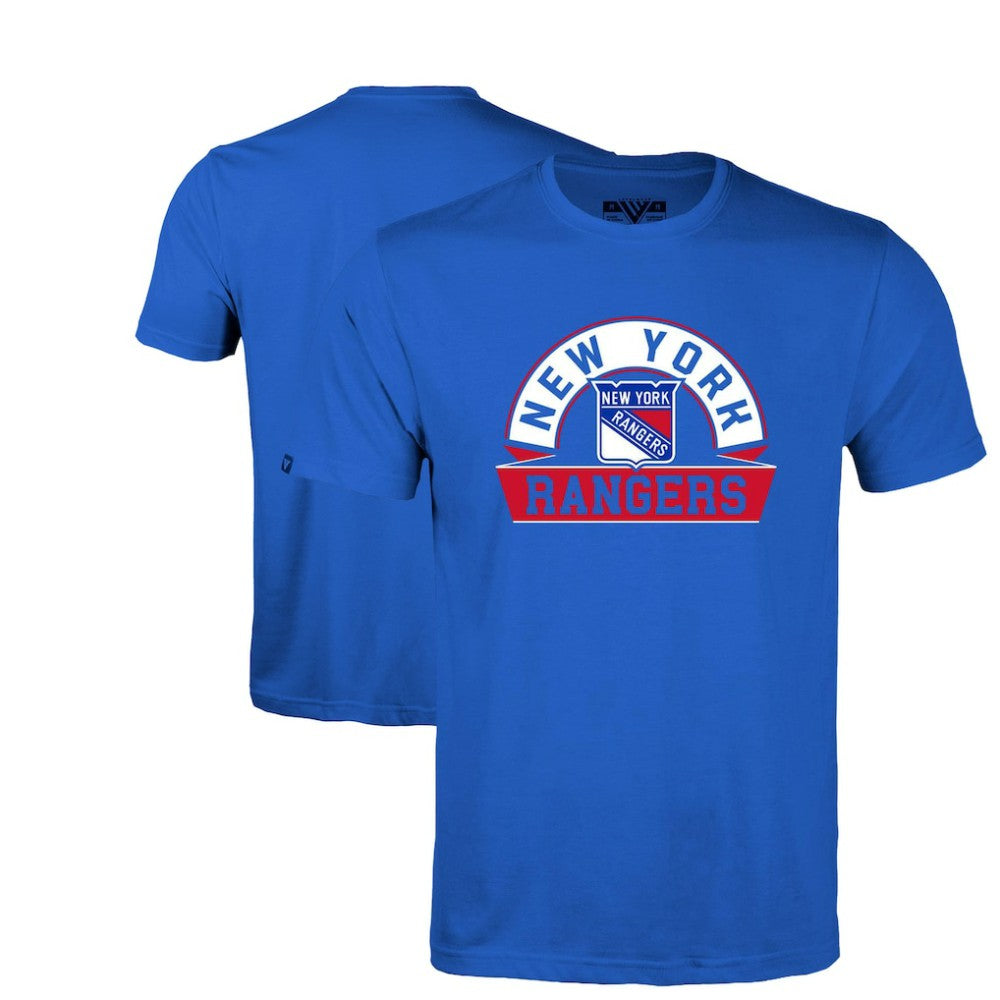 New York Rangers Levelwear Youth Little Richmond Banner Arch T-Shirt