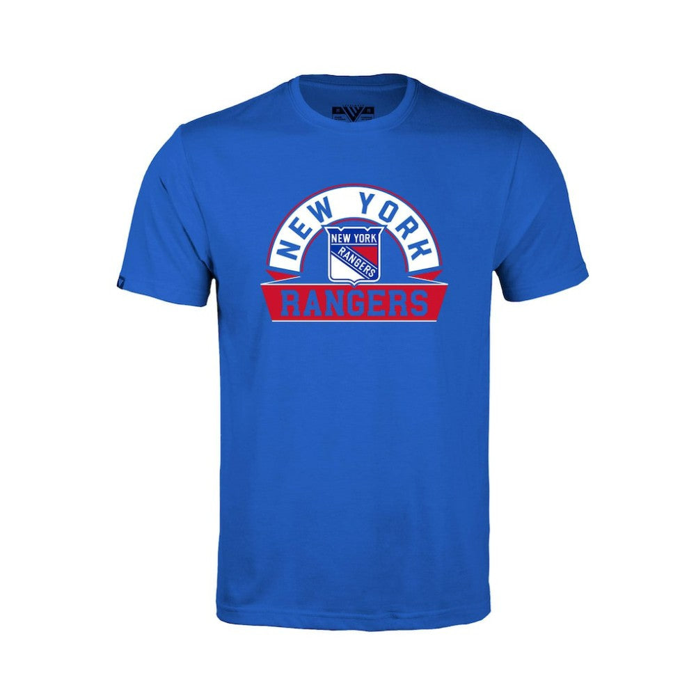 New York Rangers Levelwear Youth Little Richmond Banner Arch T-Shirt
