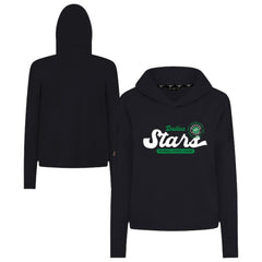 Dallas Stars Levelwear Women's Sweet Monument Tri-Blend Cropped Pullover Hoodie