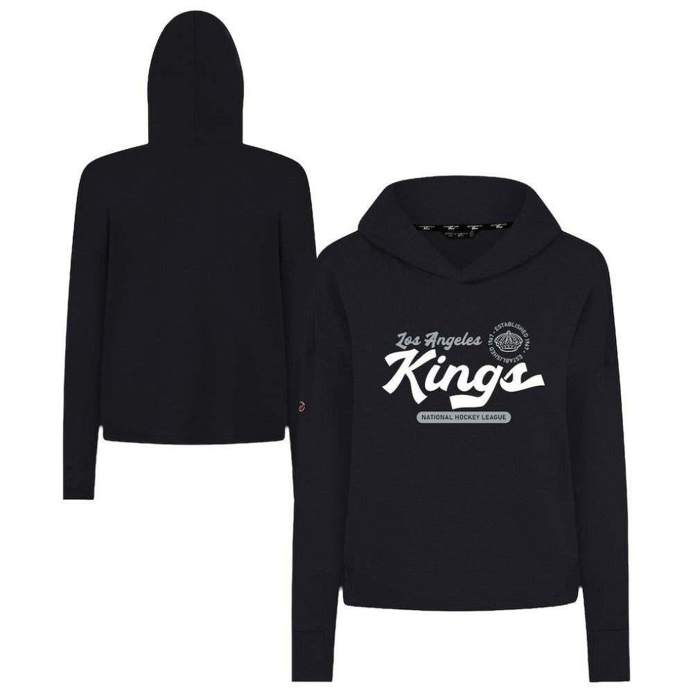 Los Angeles Kings Levelwear Women's Sweet Monument Tri-Blend Cropped Pullover Hoodie
