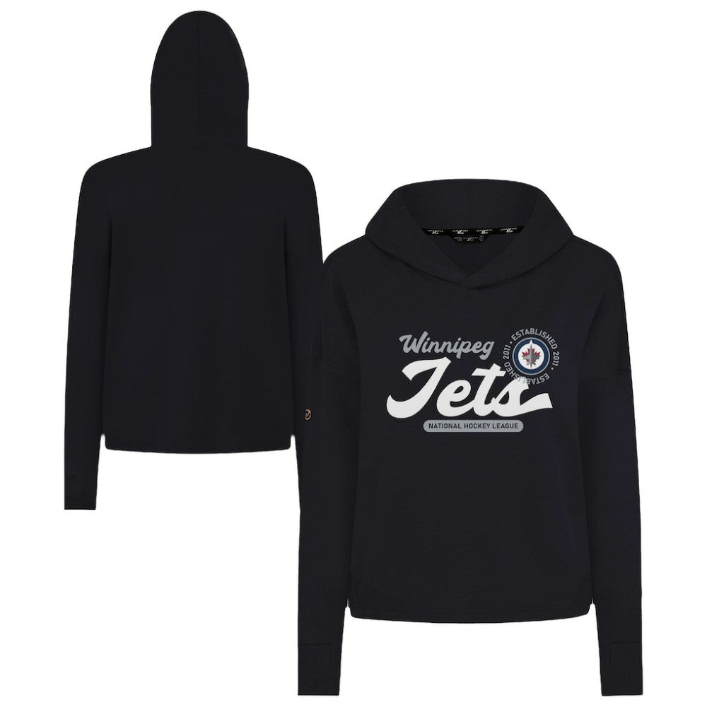 Winnipeg Jets Levelwear Women's Sweet Monument Tri-Blend Cropped Pullover Hoodie