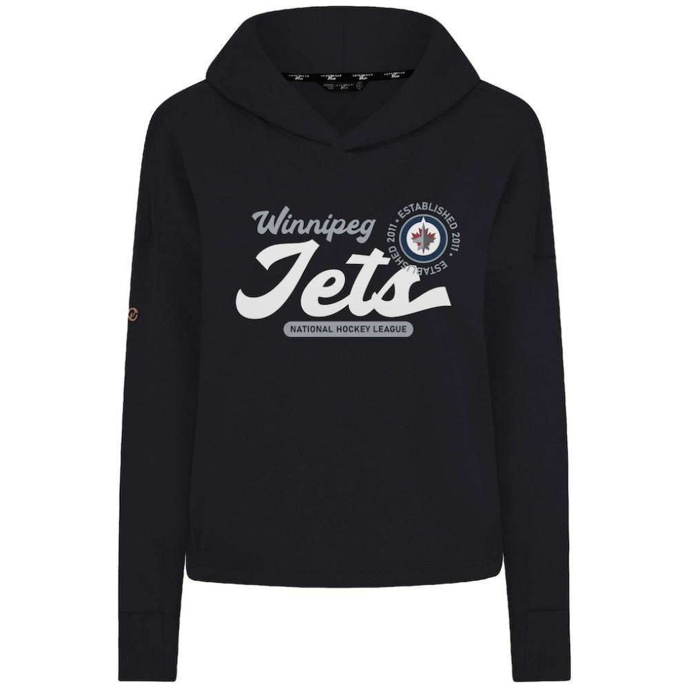 Winnipeg Jets Levelwear Women's Sweet Monument Tri-Blend Cropped Pullover Hoodie