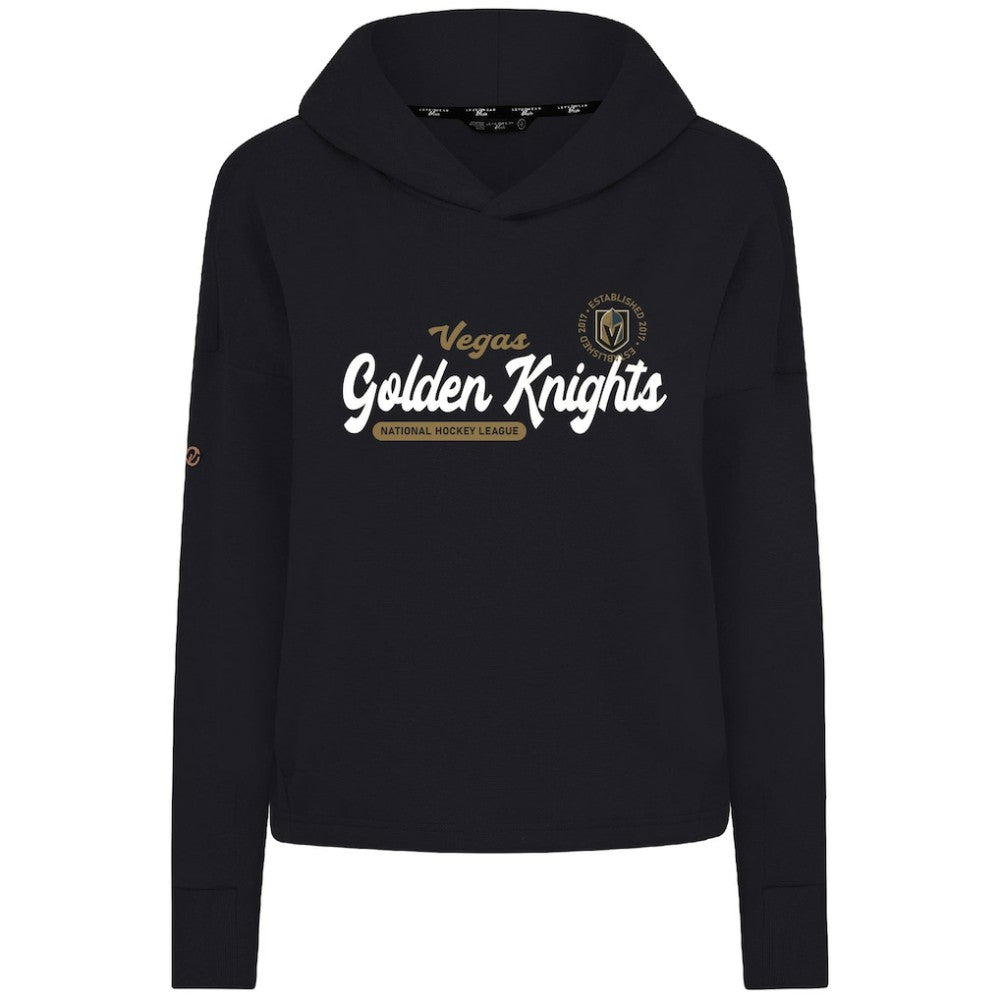 Vegas Golden Knights Levelwear Women's Sweet Monument Tri-Blend Cropped Pullover Hoodie