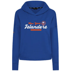 New York Islanders Levelwear Women's Sweet Monument Tri-Blend Cropped Pullover Hoodie