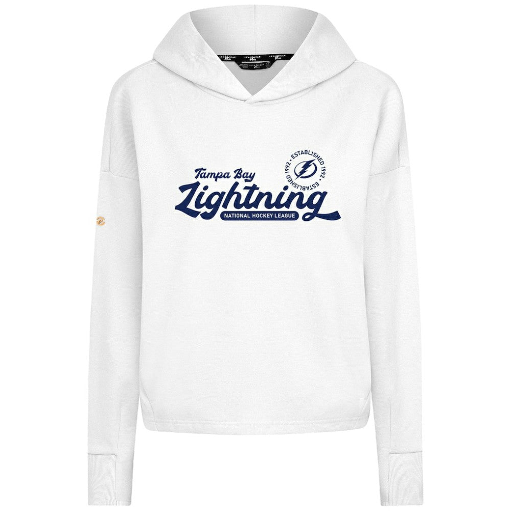 Tampa Bay Lightning Levelwear Women's Sweet Monument Tri-Blend Cropped Pullover Hoodie