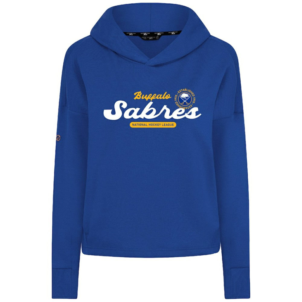 Buffalo Sabres Levelwear Women's Sweet Monument Tri-Blend Cropped Pullover Hoodie