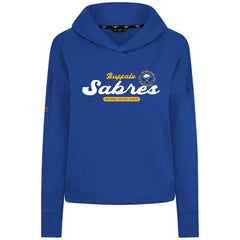 Buffalo Sabres Levelwear Women's Sweet Monument Tri-Blend Cropped Pullover Hoodie