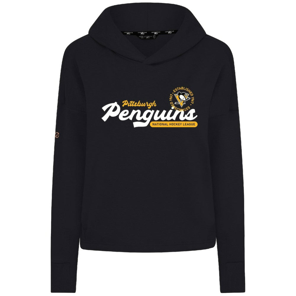 Pittsburgh Penguins Levelwear Women's Sweet Monument Tri-Blend Cropped Pullover Hoodie