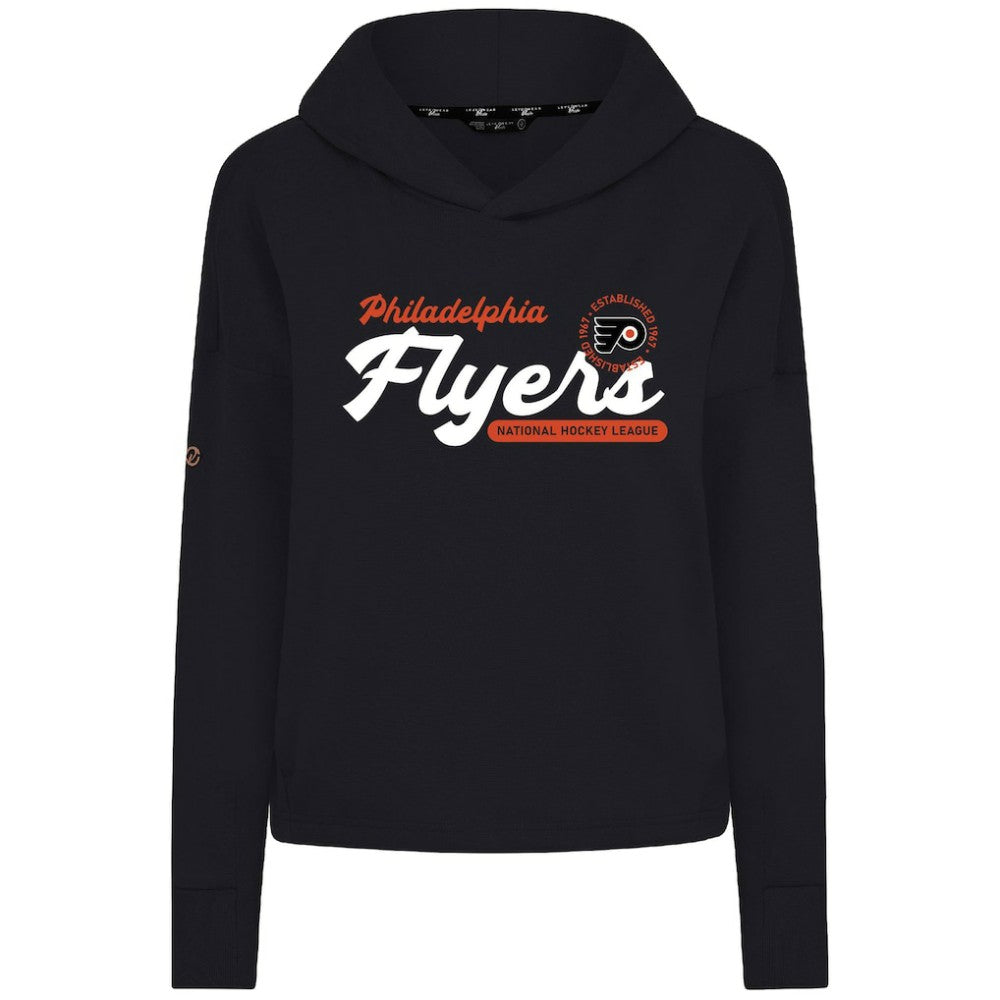 Philadelphia Flyers Levelwear Women's Sweet Monument Tri-Blend Cropped Pullover Hoodie