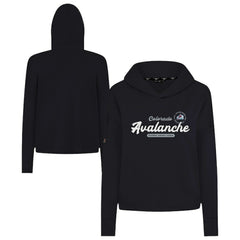 Colorado Avalanche Levelwear Women's Sweet Monument Tri-Blend Cropped Pullover Hoodie