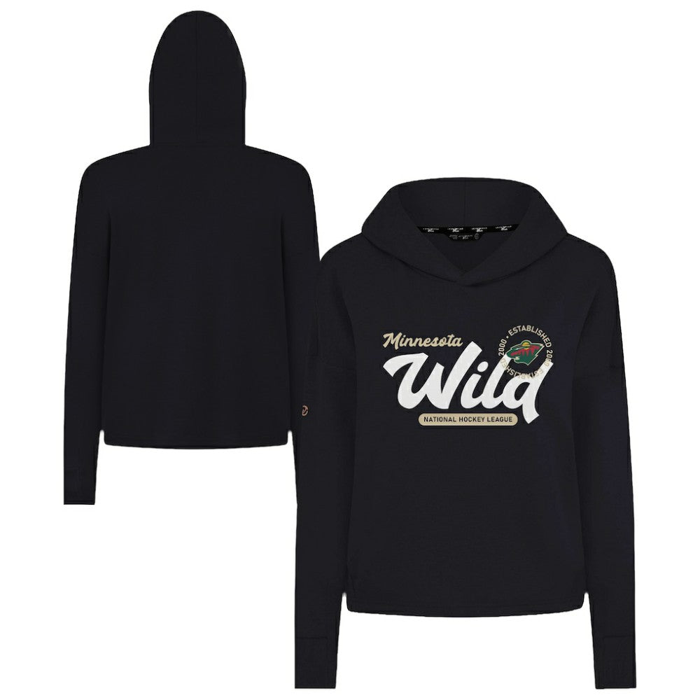 Minnesota Wild Levelwear Women's Sweet Monument Tri-Blend Cropped Pullover Hoodie