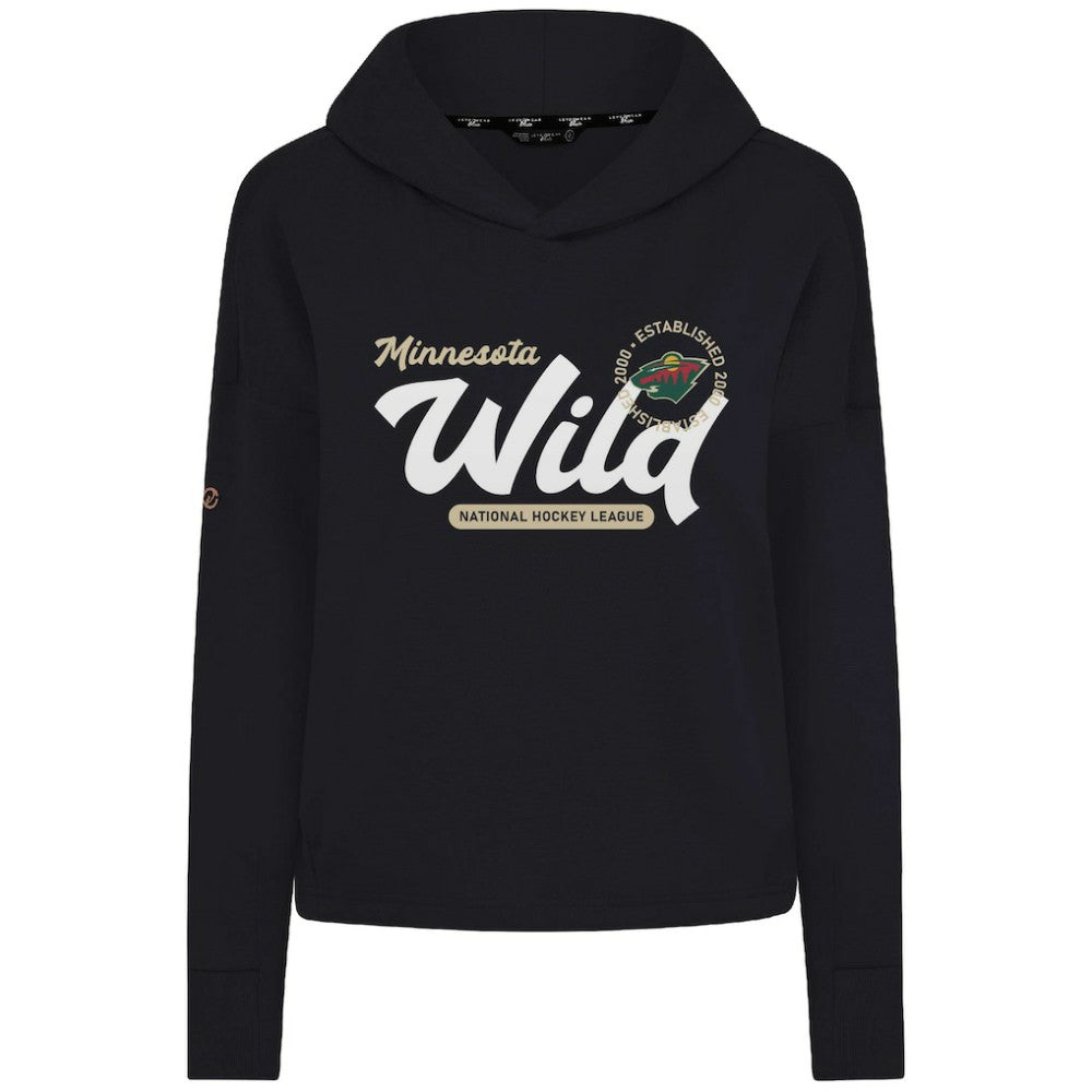Minnesota Wild Levelwear Women's Sweet Monument Tri-Blend Cropped Pullover Hoodie