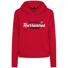 Carolina Hurricanes Levelwear Women's Sweet Monument Tri-Blend Cropped Pullover Hoodie