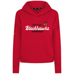 Chicago Blackhawks Levelwear Women's Sweet Monument Tri-Blend Cropped Pullover Hoodie