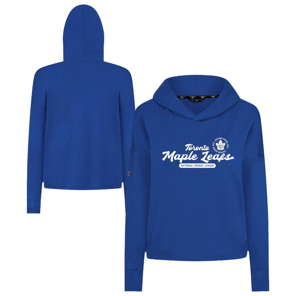 Toronto Maple Leafs Levelwear Women's Sweet Monument Tri-Blend Cropped Pullover Hoodie