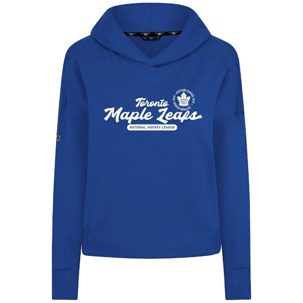 Toronto Maple Leafs Levelwear Women's Sweet Monument Tri-Blend Cropped Pullover Hoodie