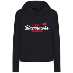 Chicago Blackhawks Levelwear Women's Sweet Monument Tri-Blend Cropped Pullover Hoodie