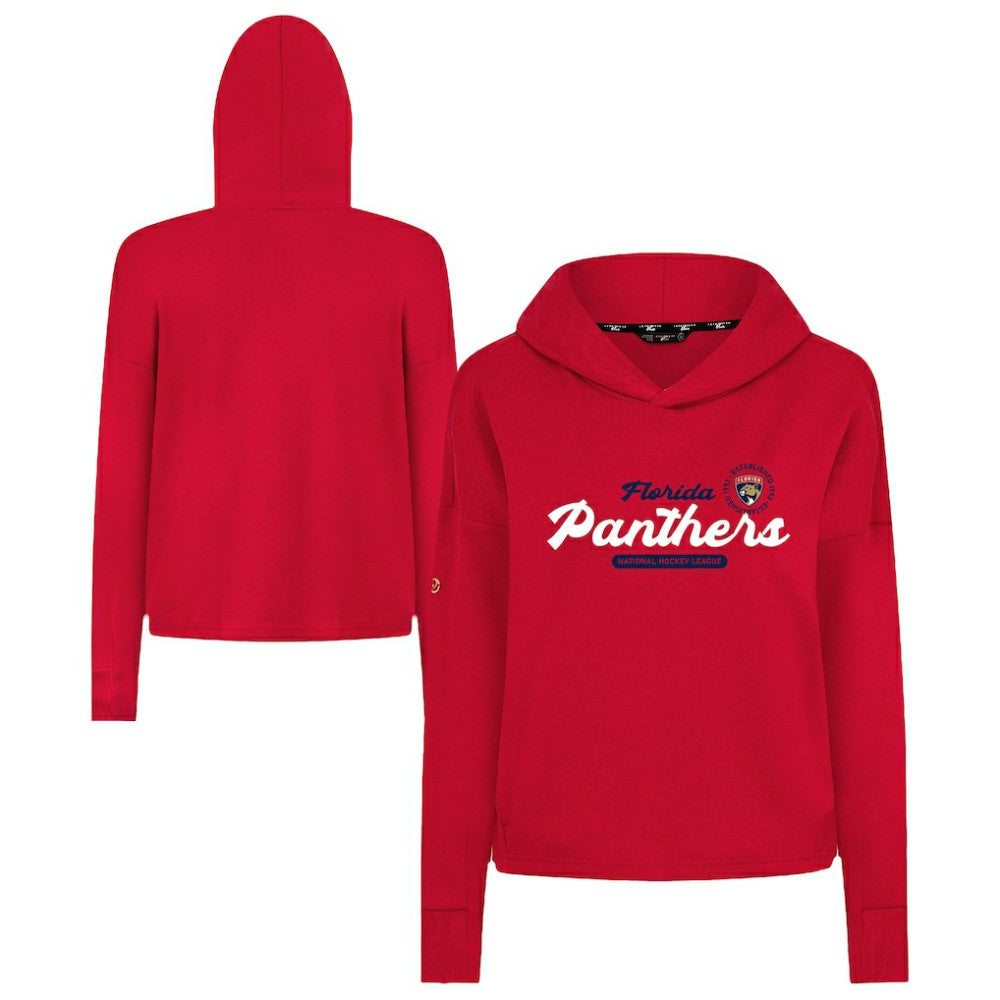 Florida Panthers Levelwear Women's Sweet Monument Tri-Blend Cropped Pullover Hoodie