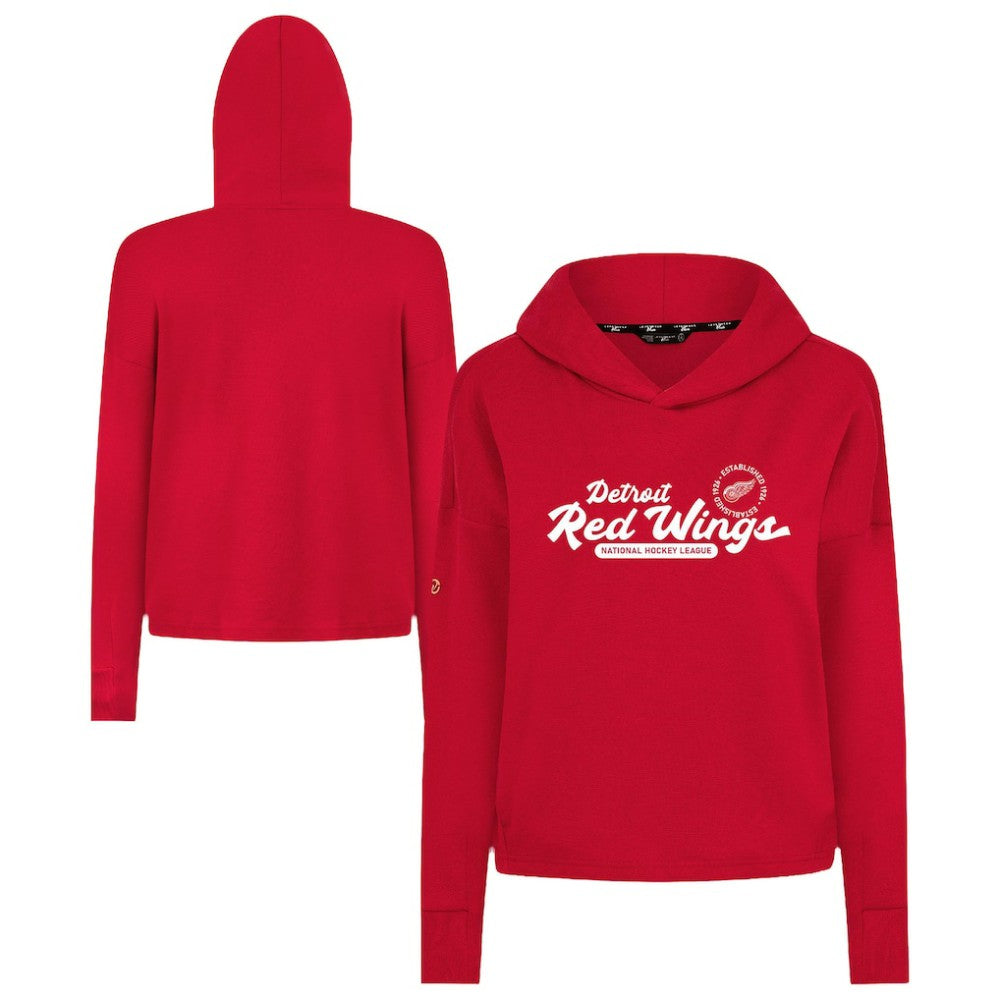Detroit Red Wings Levelwear Women's Sweet Monument Tri-Blend Cropped Pullover Hoodie