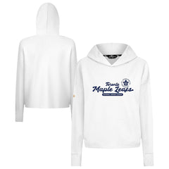 Toronto Maple Leafs Levelwear Women's Sweet Monument Tri-Blend Cropped Pullover Hoodie