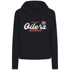 Edmonton Oilers Levelwear Women's Sweet Monument Tri-Blend Cropped Pullover Hoodie
