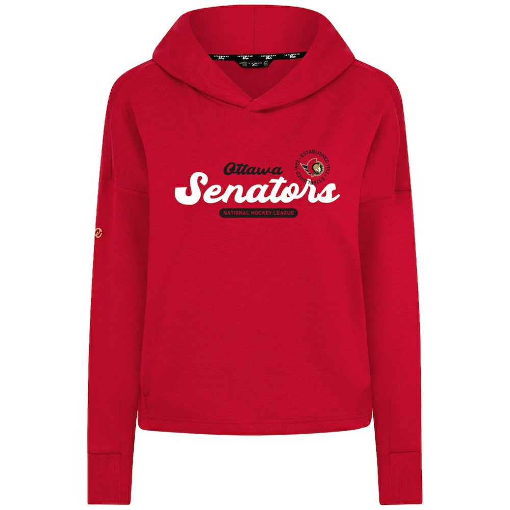 Ottawa Senators Levelwear Women's Sweet Monument Tri-Blend Cropped Pullover Hoodie