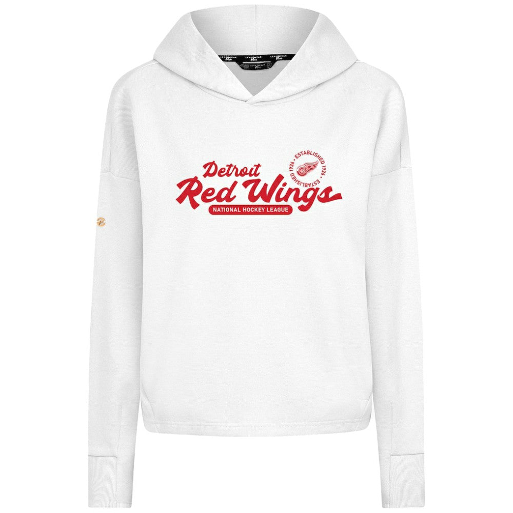 Detroit Red Wings Levelwear Women's Sweet Monument Tri-Blend Cropped Pullover Hoodie