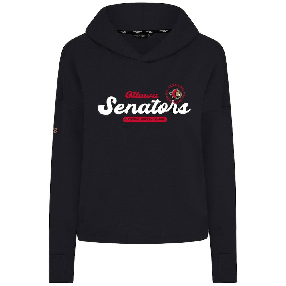 Ottawa Senators Levelwear Women's Sweet Monument Tri-Blend Cropped Pullover Hoodie