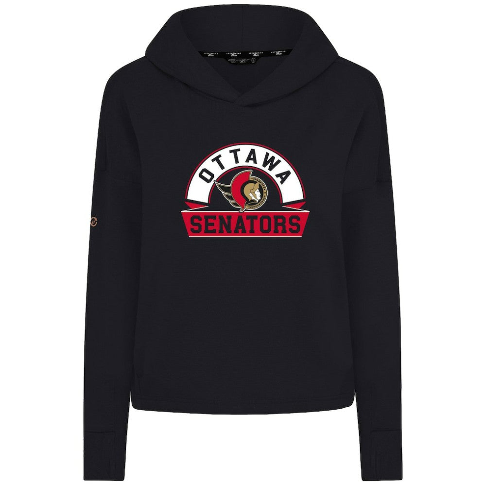 Ottawa Senators Levelwear Women's Sweet Banner Arch Tri-Blend Cropped Pullover Hoodie