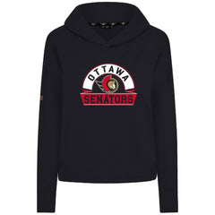 Ottawa Senators Levelwear Women's Sweet Banner Arch Tri-Blend Cropped Pullover Hoodie