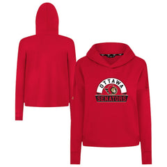 Ottawa Senators Levelwear Women's Sweet Banner Arch Tri-Blend Cropped Pullover Hoodie