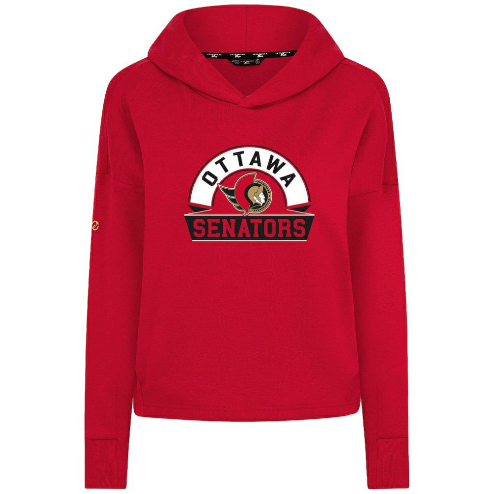 Ottawa Senators Levelwear Women's Sweet Banner Arch Tri-Blend Cropped Pullover Hoodie