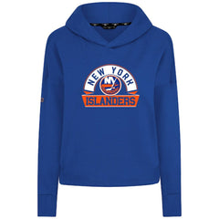 New York Islanders Levelwear Women's Sweet Banner Arch Tri-Blend Cropped Pullover Hoodie