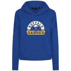 Buffalo Sabres Levelwear Women's Sweet Banner Arch Tri-Blend Cropped Pullover Hoodie