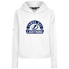 Tampa Bay Lightning Levelwear Women's Sweet Banner Arch Tri-Blend Cropped Pullover Hoodie