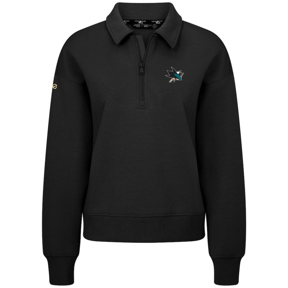 San Jose Sharks Levelwear Women's Canmore Quarter-Zip Pullover