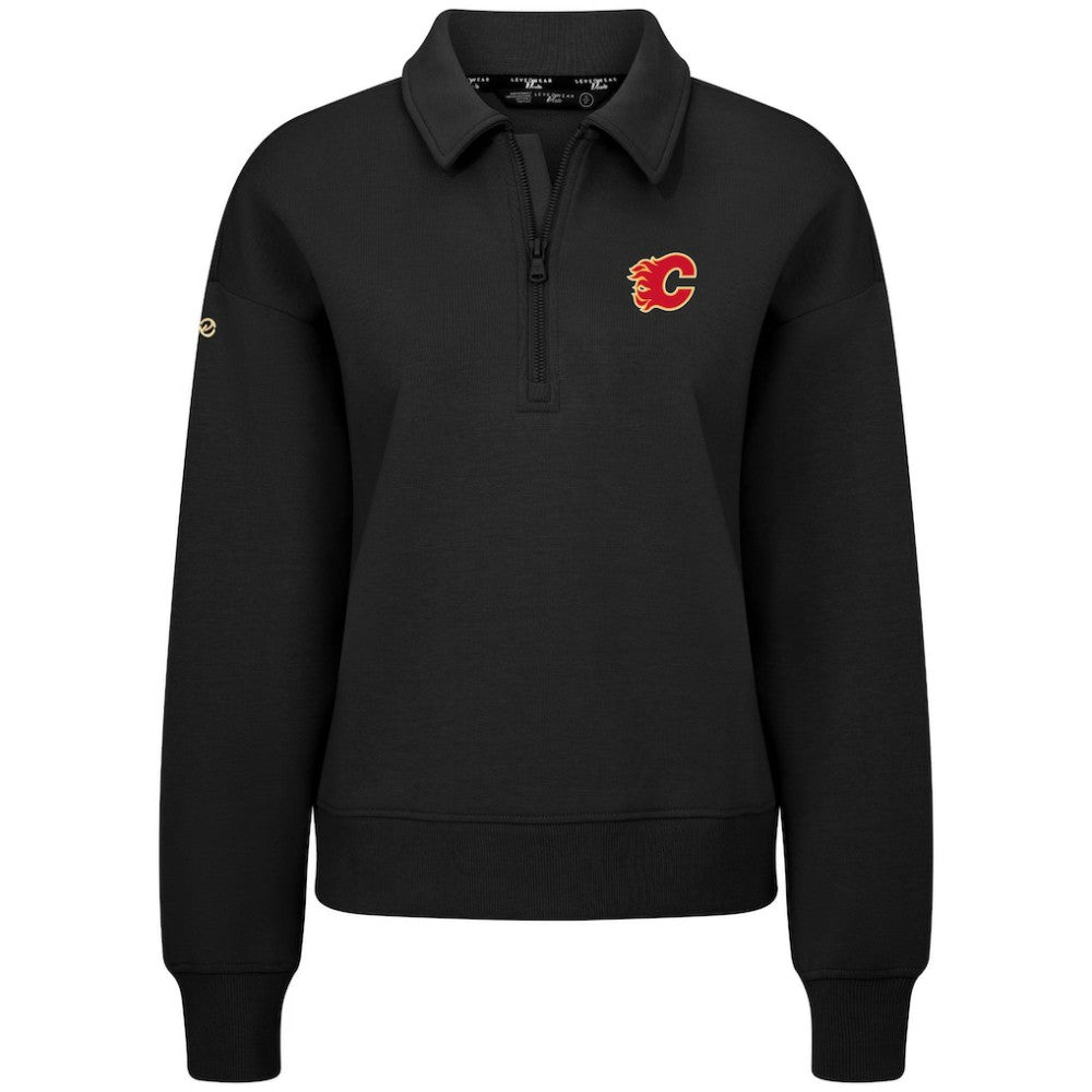 Calgary Flames Levelwear Women's Canmore Quarter-Zip Pullover