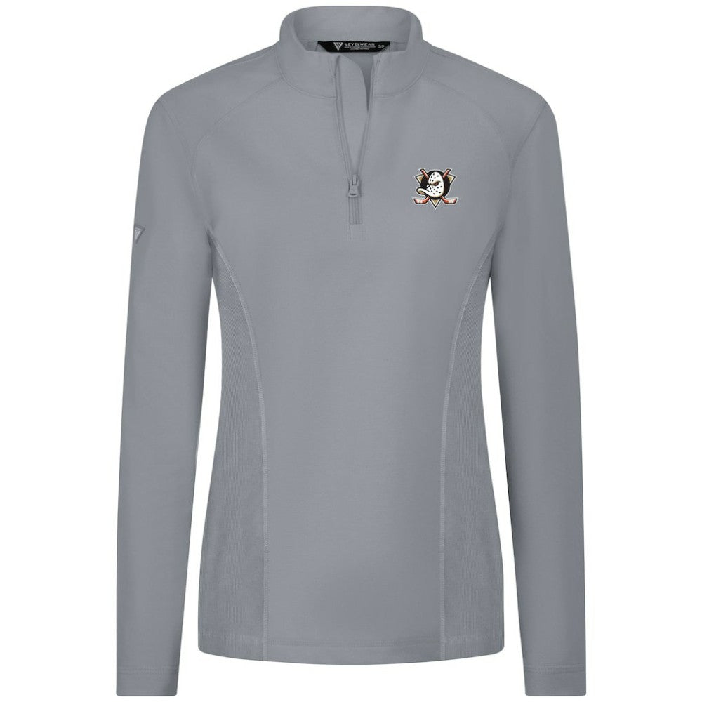 Anaheim Ducks Levelwear Women's Upright Quarter-Zip Pullover