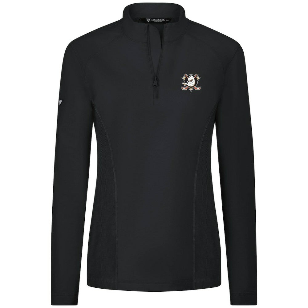 Anaheim Ducks Levelwear Women's Upright Quarter-Zip Pullover