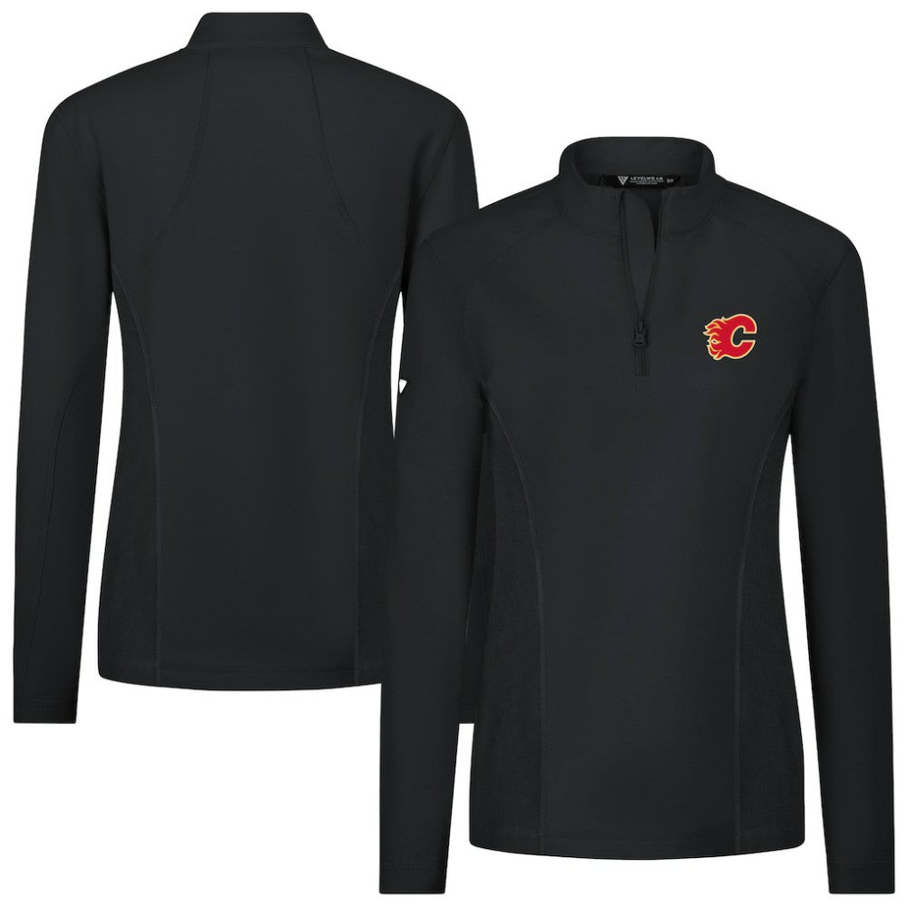 Calgary Flames Levelwear Women's Upright Quarter-Zip Pullover