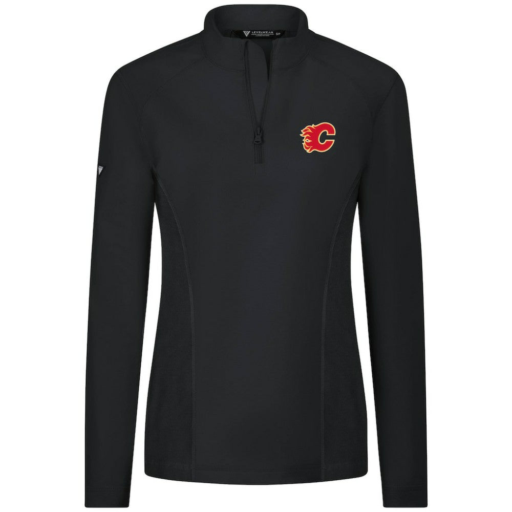Calgary Flames Levelwear Women's Upright Quarter-Zip Pullover