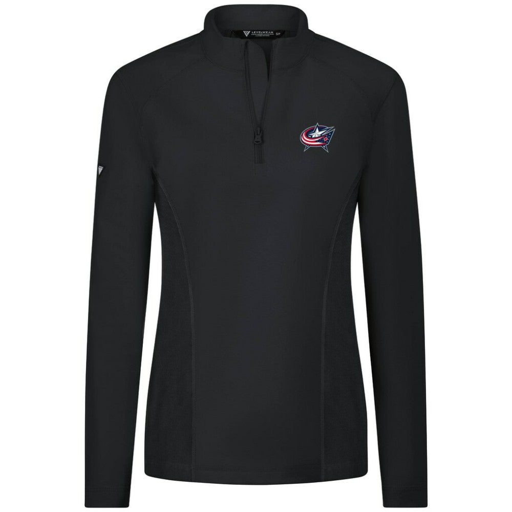 Columbus Blue Jackets Levelwear Women's Upright Quarter-Zip Pullover