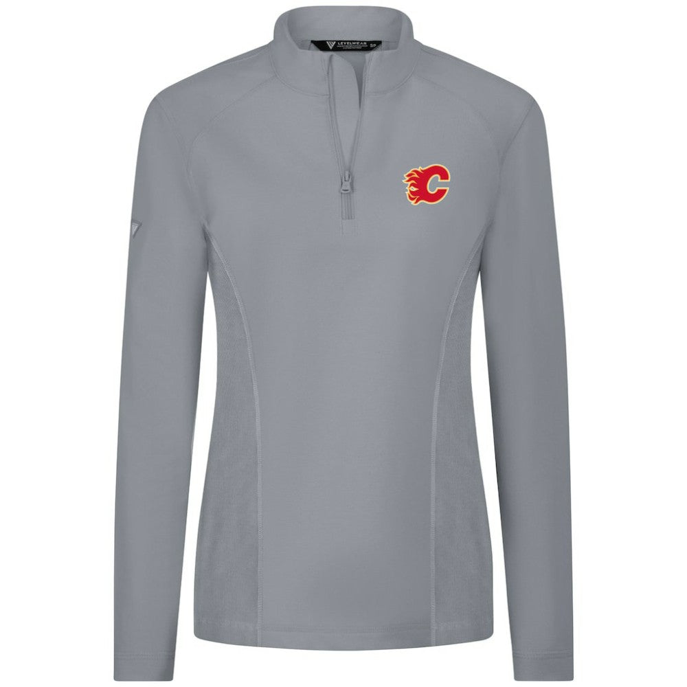 Calgary Flames Levelwear Women's Upright Quarter-Zip Pullover