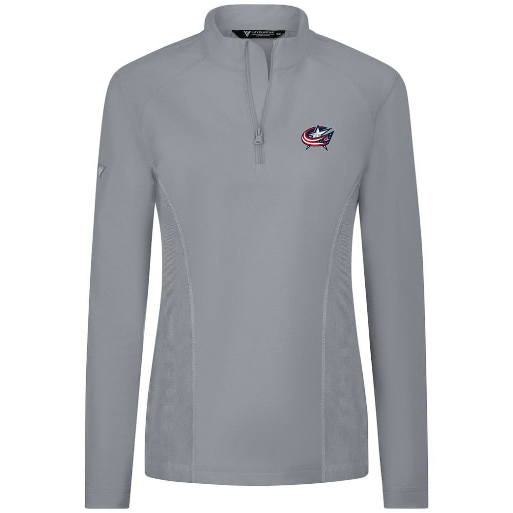 Columbus Blue Jackets Levelwear Women's Upright Quarter-Zip Pullover
