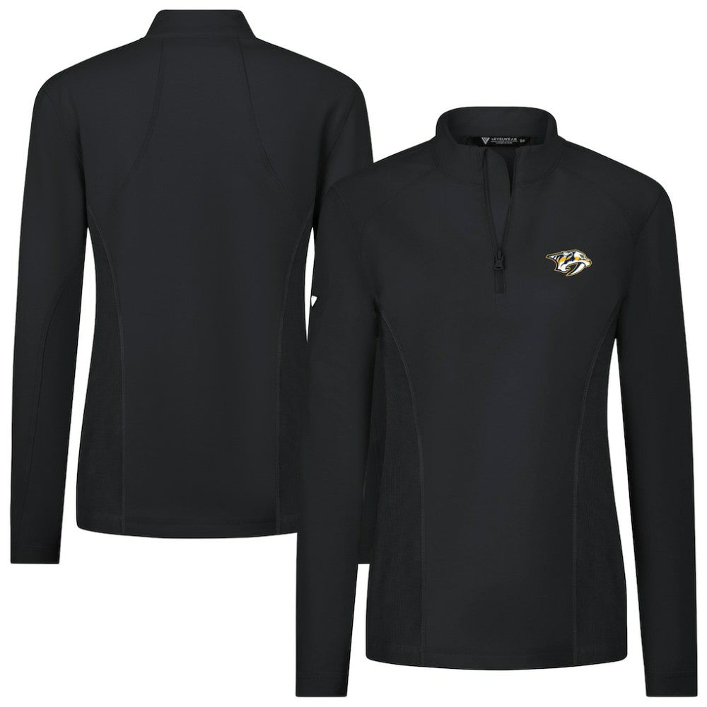 Nashville Predators Levelwear Women's Upright Quarter-Zip Pullover