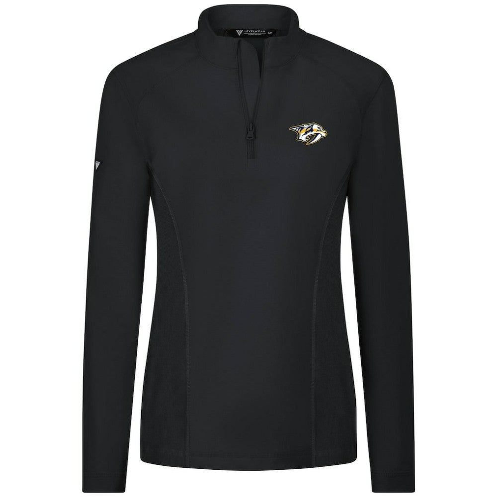 Nashville Predators Levelwear Women's Upright Quarter-Zip Pullover
