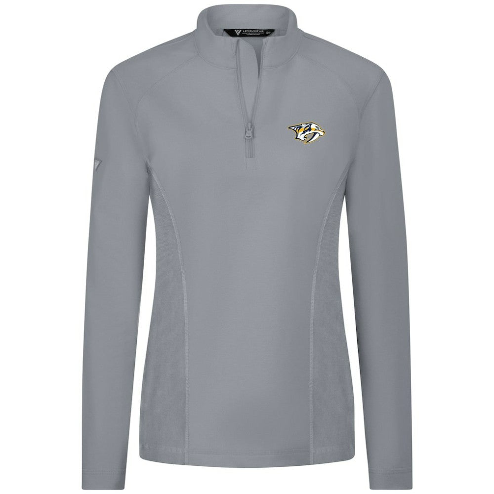 Nashville Predators Levelwear Women's Upright Quarter-Zip Pullover