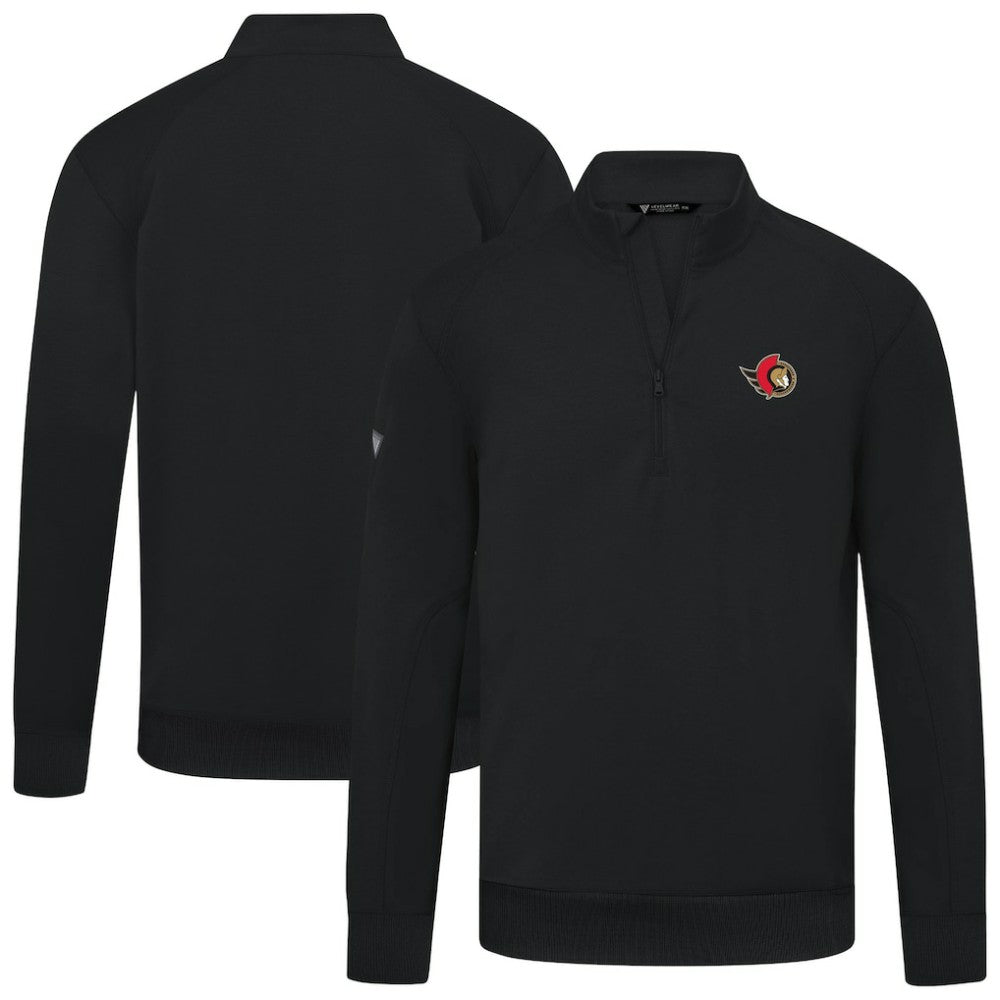Ottawa Senators Levelwear Upright Tri-Blend Quarter-Zip Pullover