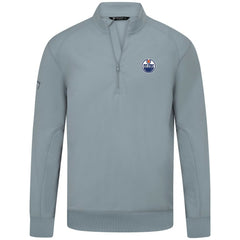 Edmonton Oilers Levelwear Upright Tri-Blend Quarter-Zip Pullover