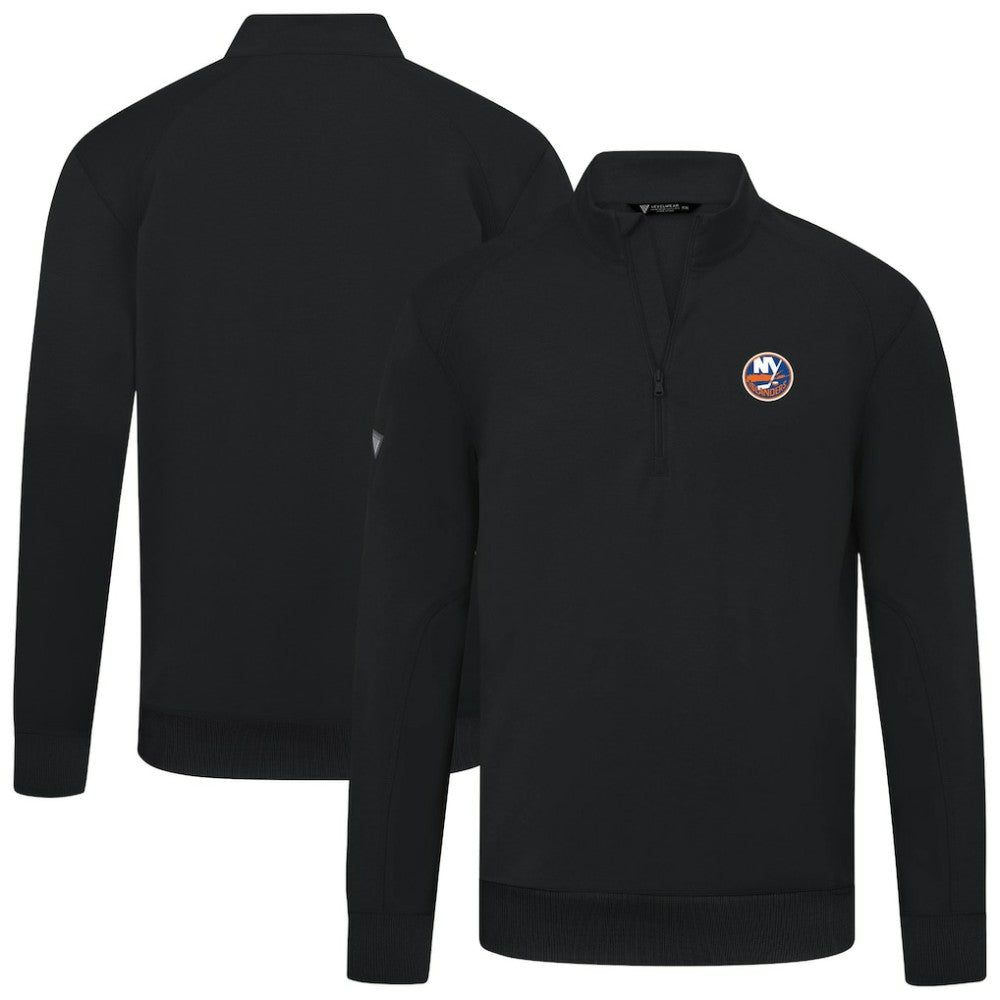 New York Islanders Levelwear Upright Tri-Blend Quarter-Zip Pullover